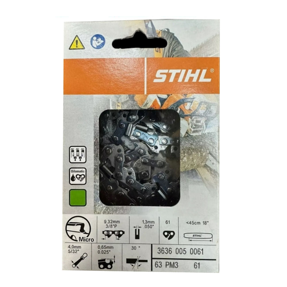 Stihl 3636 005 0061 Chainsaw Chain 18 In. 63PM3 61