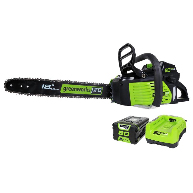 GreenWorks 80-volt 18" Cordless Chainsaw 2Ah #2000002