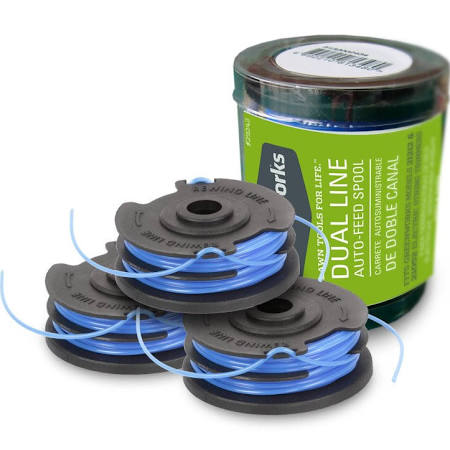 GreenWorks Dual Line-Three Pack- Spool Trimmer Line .065 #29242