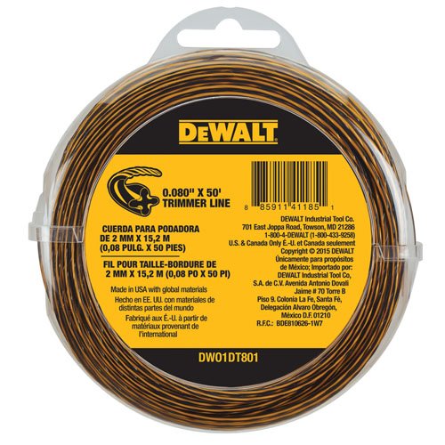 Dewalt DWO1DT801 String Trimmer Line 50-Feet 0.080 #DWO1DT801