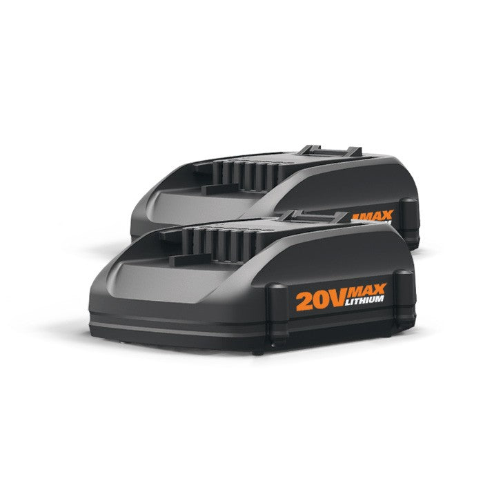 WORX 2-Pack Clam Shell 20V Max Li-ion Battery 2.0Ah #WA3525.2