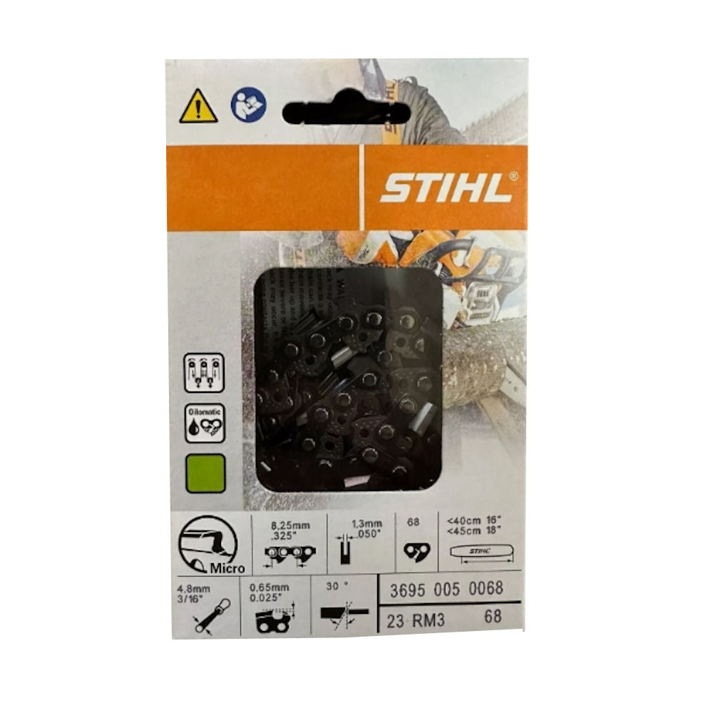 Stihl 3695 005 0068 Semi Chisel Chainsaw Chain 18 In. 23RM3