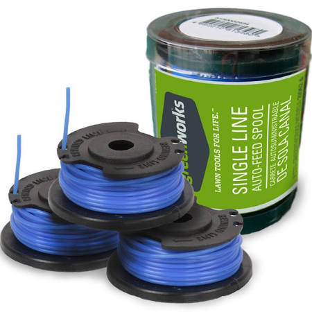 GreenWorks 3 Pack Single String Trimmer Line .065" #29252